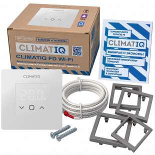 Электронный программируемый терморегулятор CLIMATIQ FD WI-FI серебристый