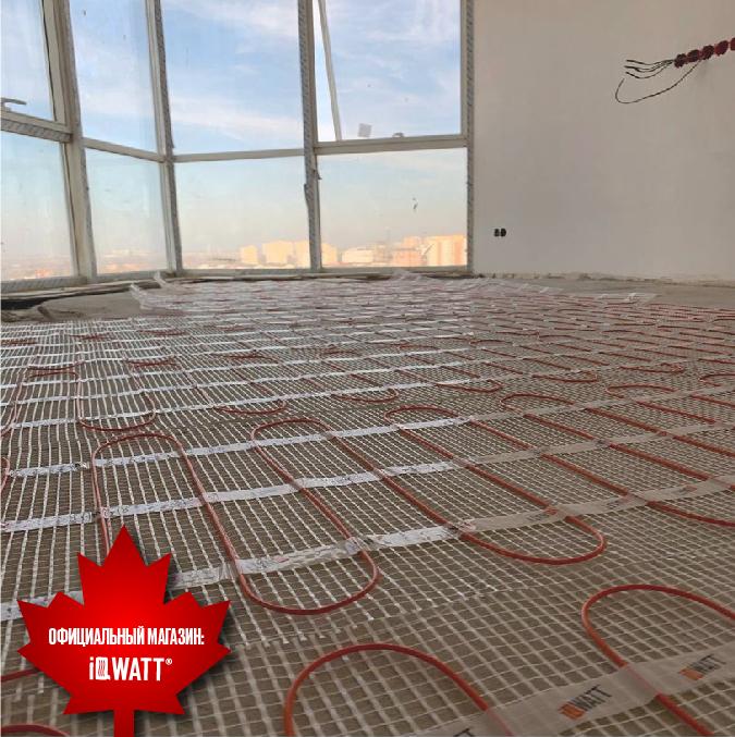 Тонкий самоклеящийся греющий мат IQ FLOOR MAT 150 Вт/м.кв - 7,0м²