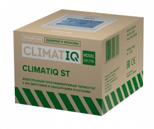 Терморегулятор с ЖК-дисплеем и сенсорными кнопками CLIMATIQ ST (ivory)