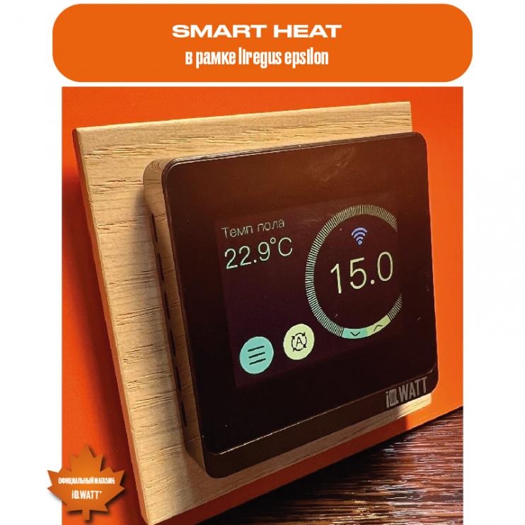 Программируемый терморегулятор с цветным сенсорным TFT дисплеем SMART HEAT Wi-Fi BLACK и голосовым управлением Алиса 