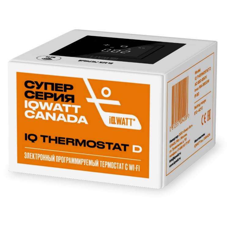 Электронный программируемый термостат IQ THERMOSTAT D black WI-FI