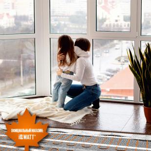 Тонкий самоклеящийся греющий мат IQ FLOOR MAT PRO 200 Вт/м.кв. - 3,0 м²
