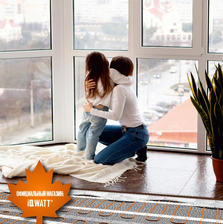 Тонкий самоклеящийся греющий мат IQ FLOOR MAT PRO 200 Вт/м.кв. - 5,0 м²