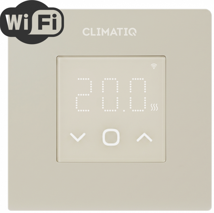 Электронный программируемый терморегулятор CLIMATIQ FD WI-FI песочный